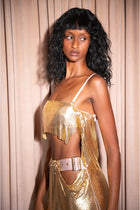 Buckle Bandeau Chainmail Top in Gold