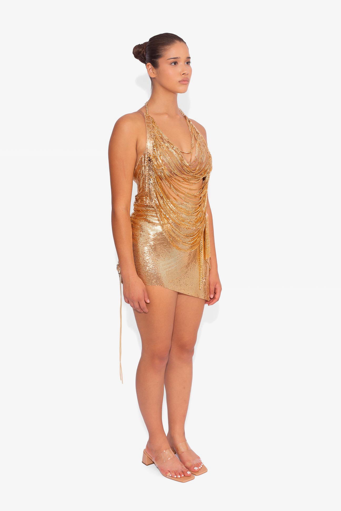 Shredded Chainmail Top in Gold