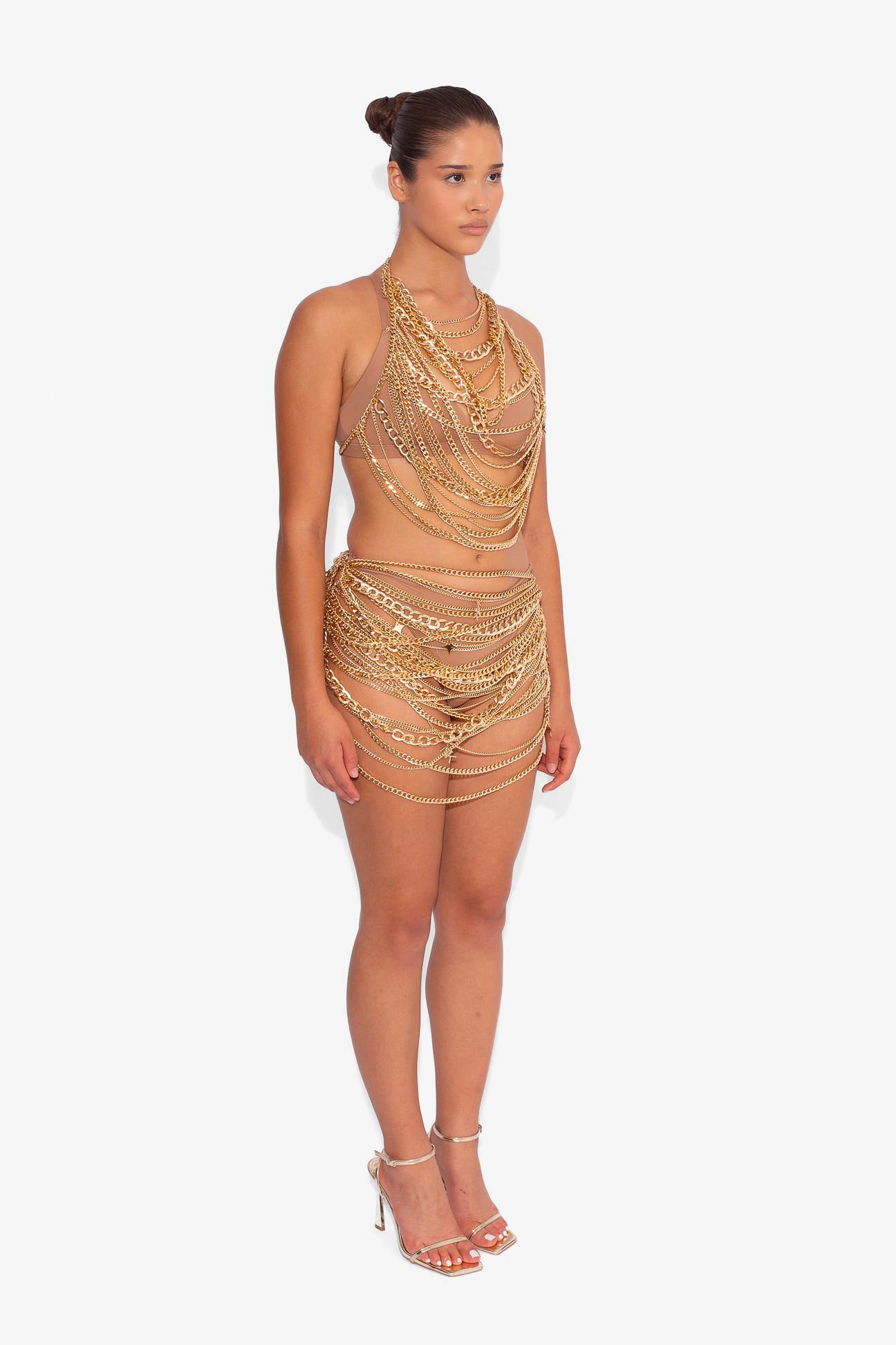 Chain & Charms Top in Gold