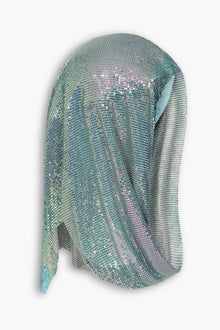 Chainmail Hood in Blue Iridescent