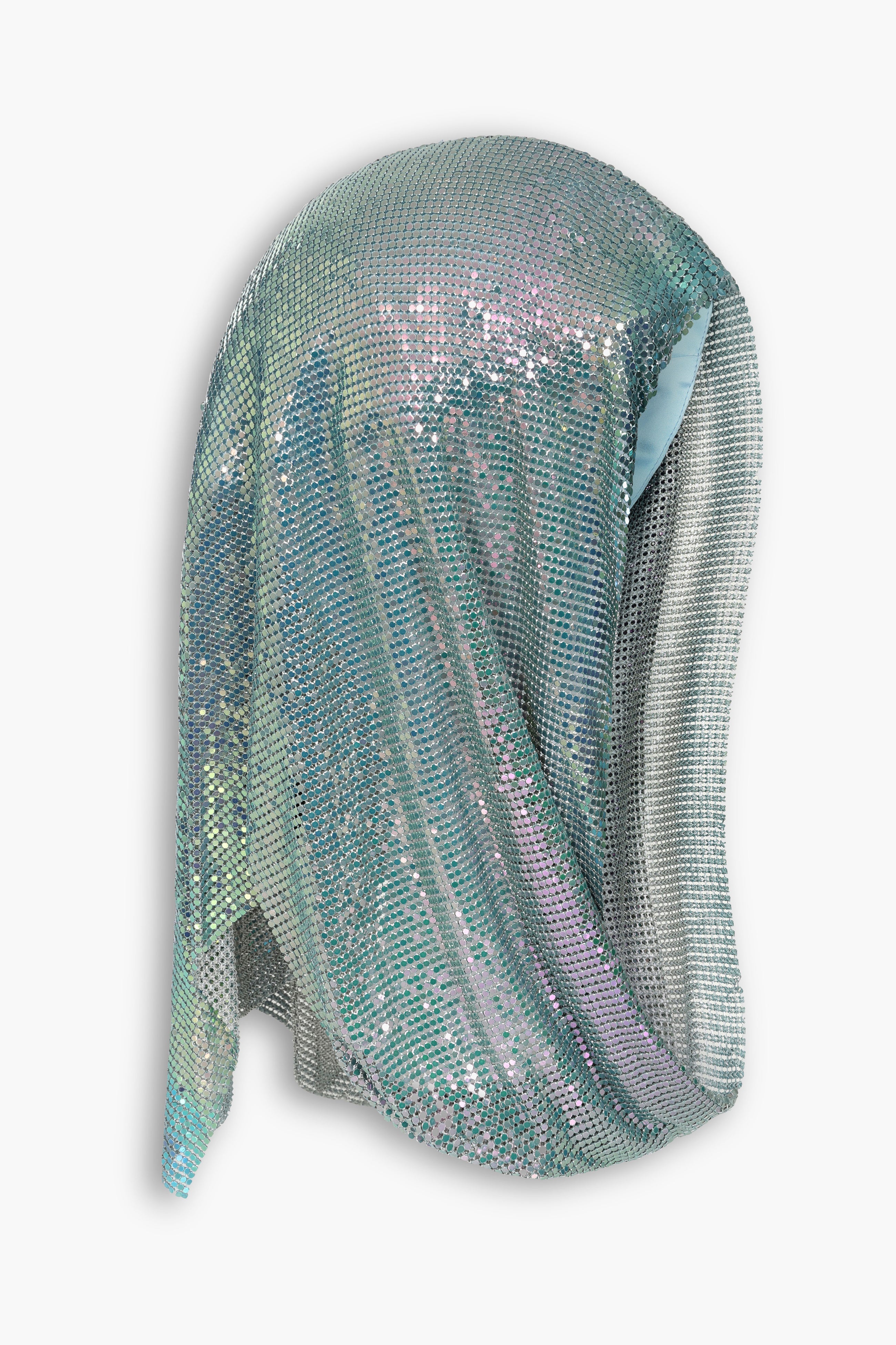 Chainmail Hood in Blue Iridescent