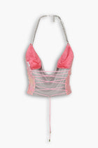 Double Chain Chainmail Top in Pink