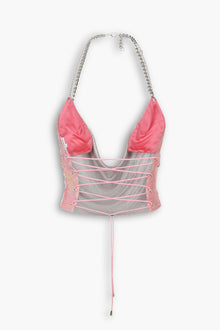 Double Chain Chainmail Top in Pink