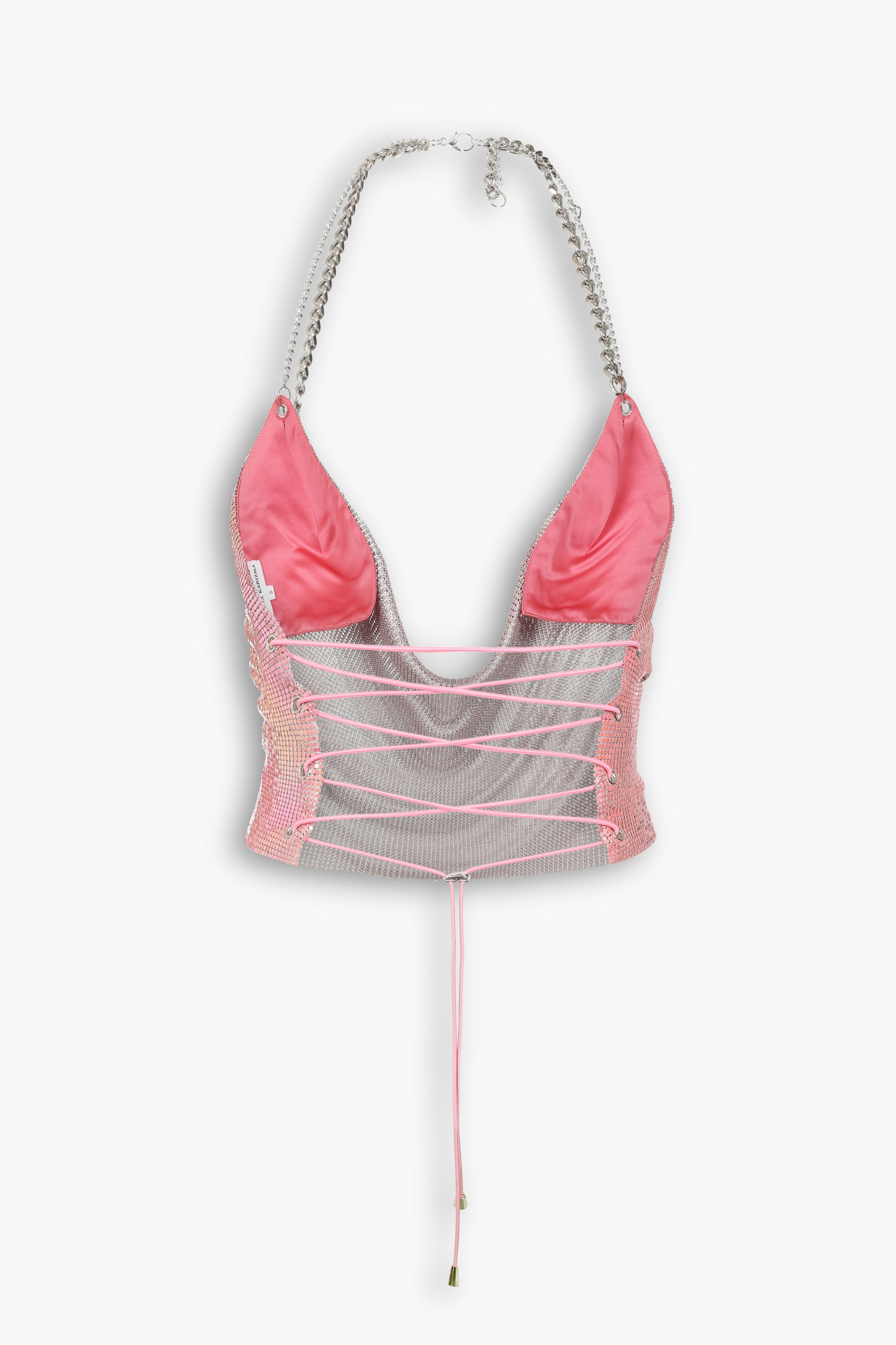 Double Chain Chainmail Top in Pink