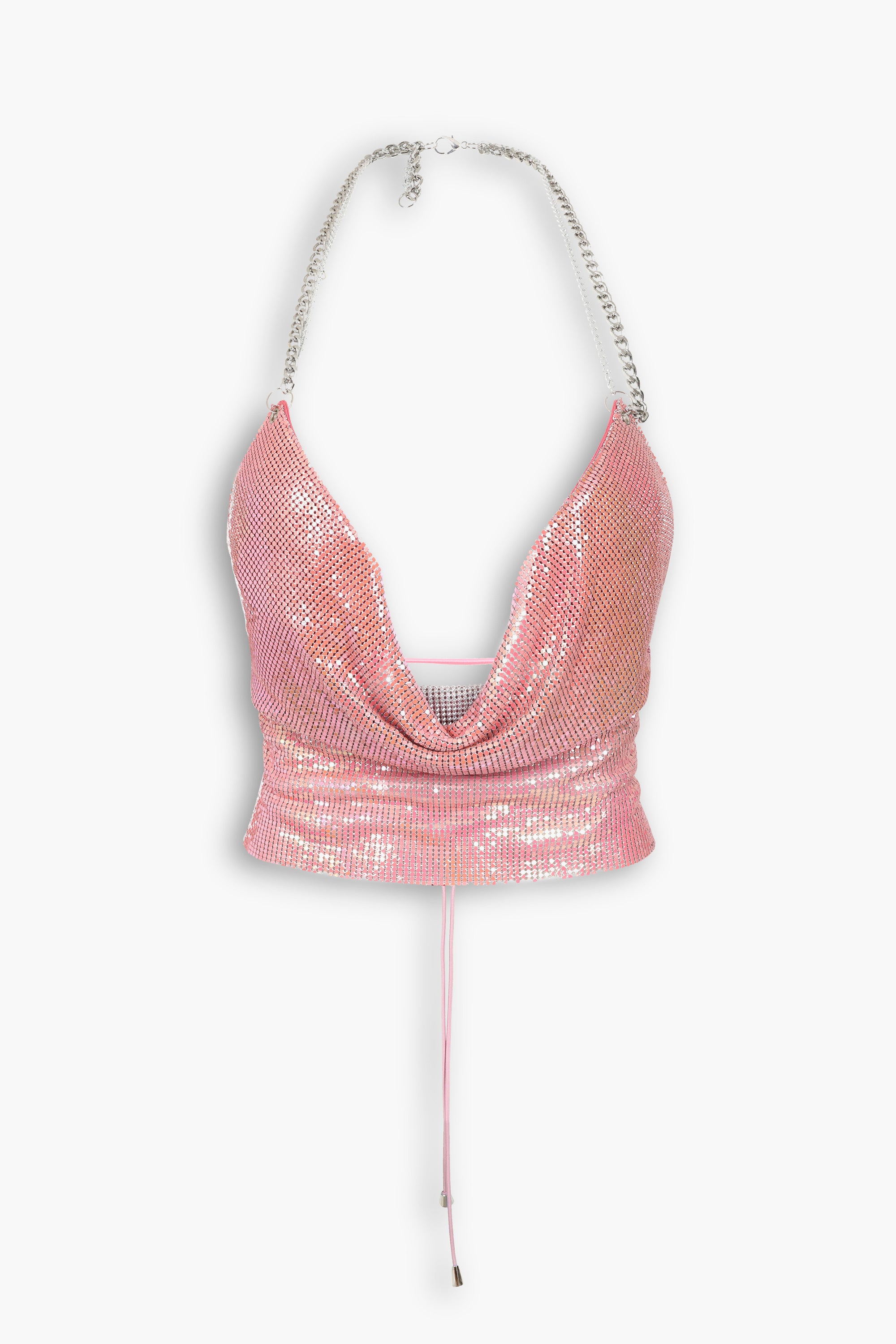 Double Chain Chainmail Top in Pink