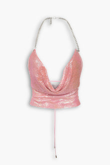 Double Chain Chainmail Top in Pink