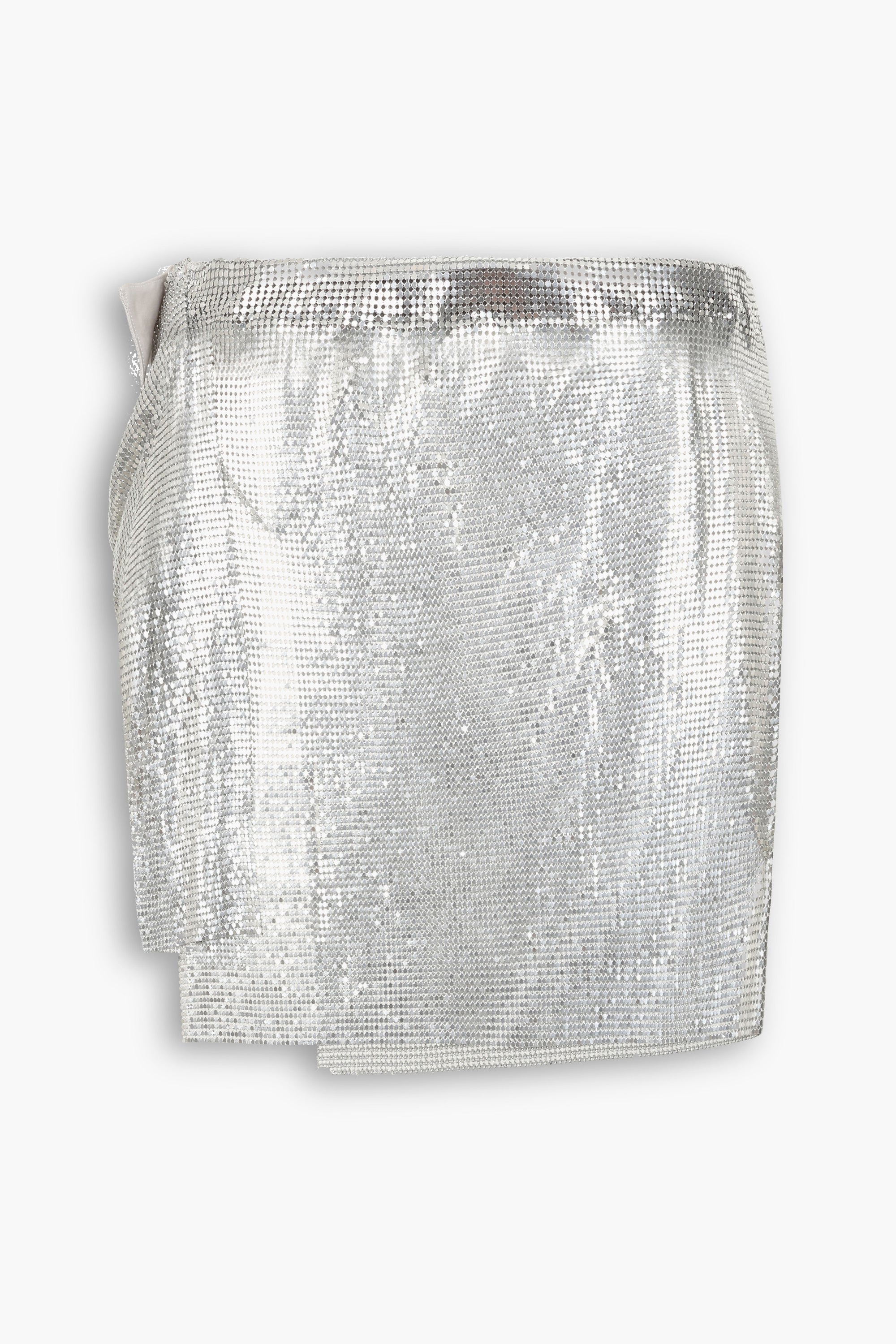 Buckle Chainmail Mini Skirt in Silver