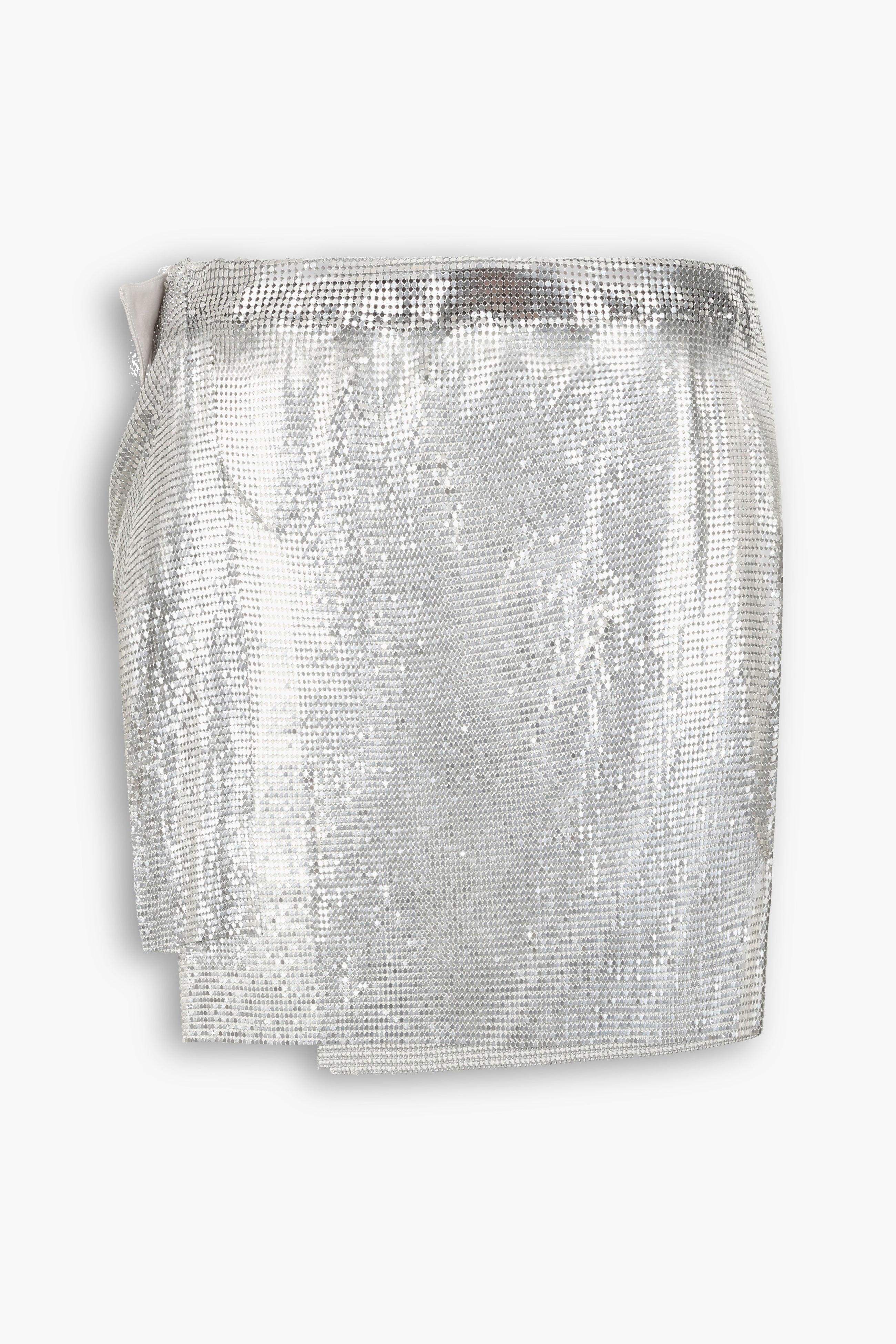 Buckle Chainmail Mini Skirt in Silver