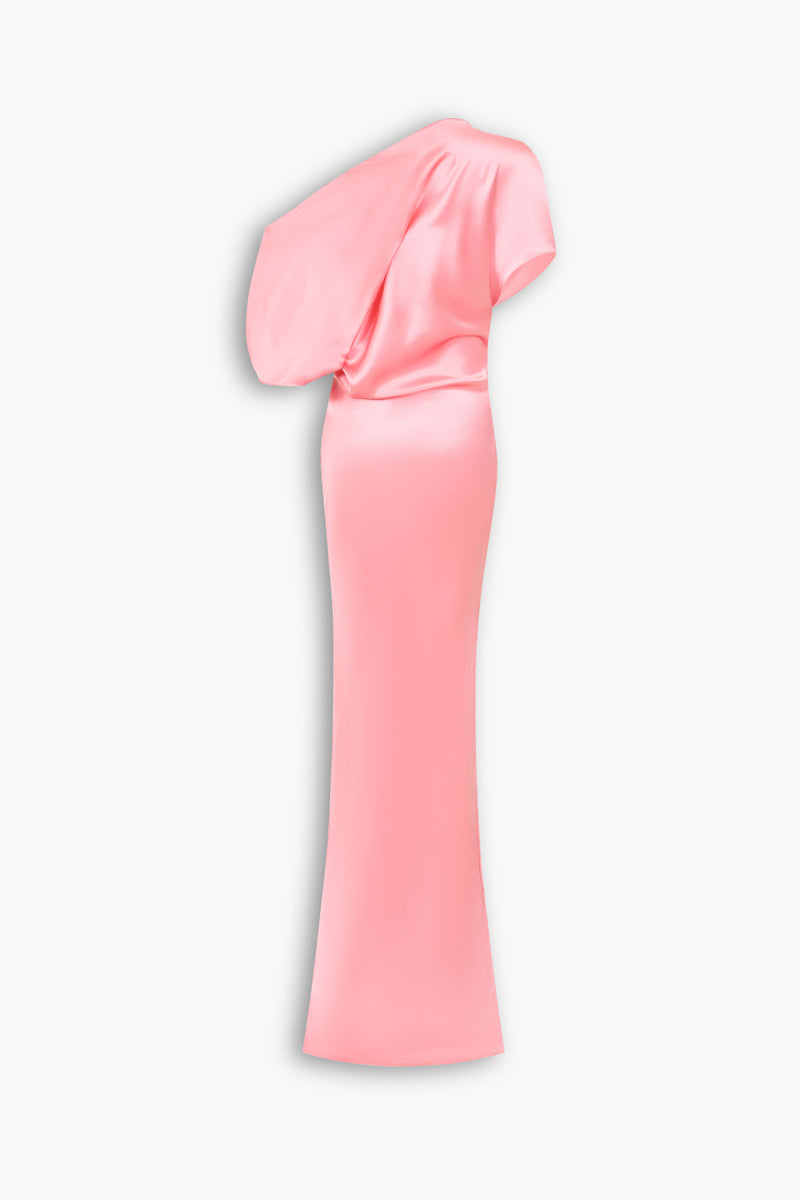 Bias Cut Silk Dress in Pink