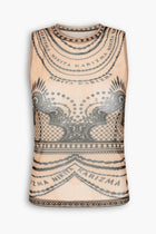 Henna Tattoo Vest in Black