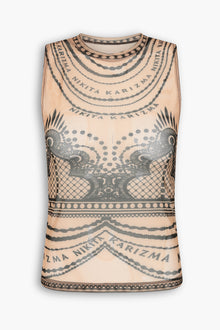 Henna Tattoo Vest in Black