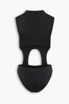 High Neck Cut Out Bodysuit in Black