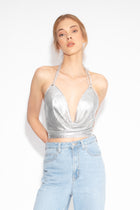 Double Chain Chainmail Top in Silver
