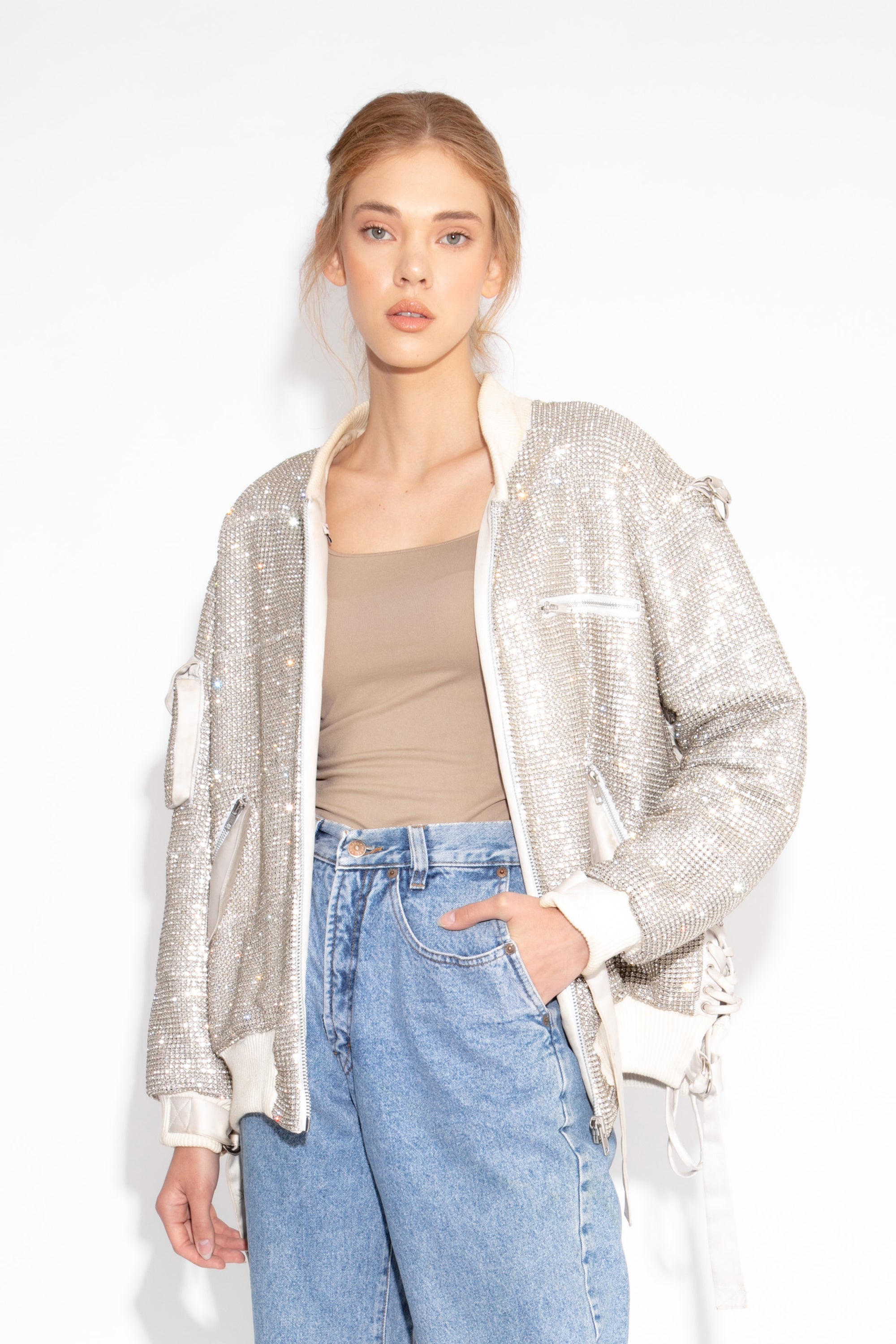 Crystal Bomber Jacket