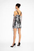 Magma Sculpted and Waxed Cotton Dress in Monochrome