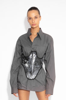 Magma Sculpted Underbust Corset in Monochrome