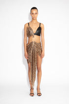 Chainmail Ring Detail Dress in Leopard