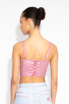 Crystal Corset Top in Pink