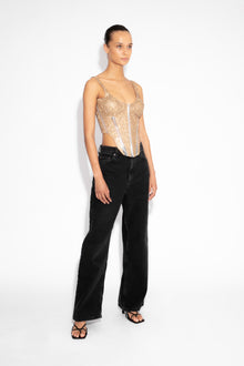 Crystal Corset Top in Gold