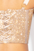 Crystal Corset Top in Gold