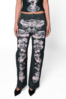 Alienis Print Jeans in Black