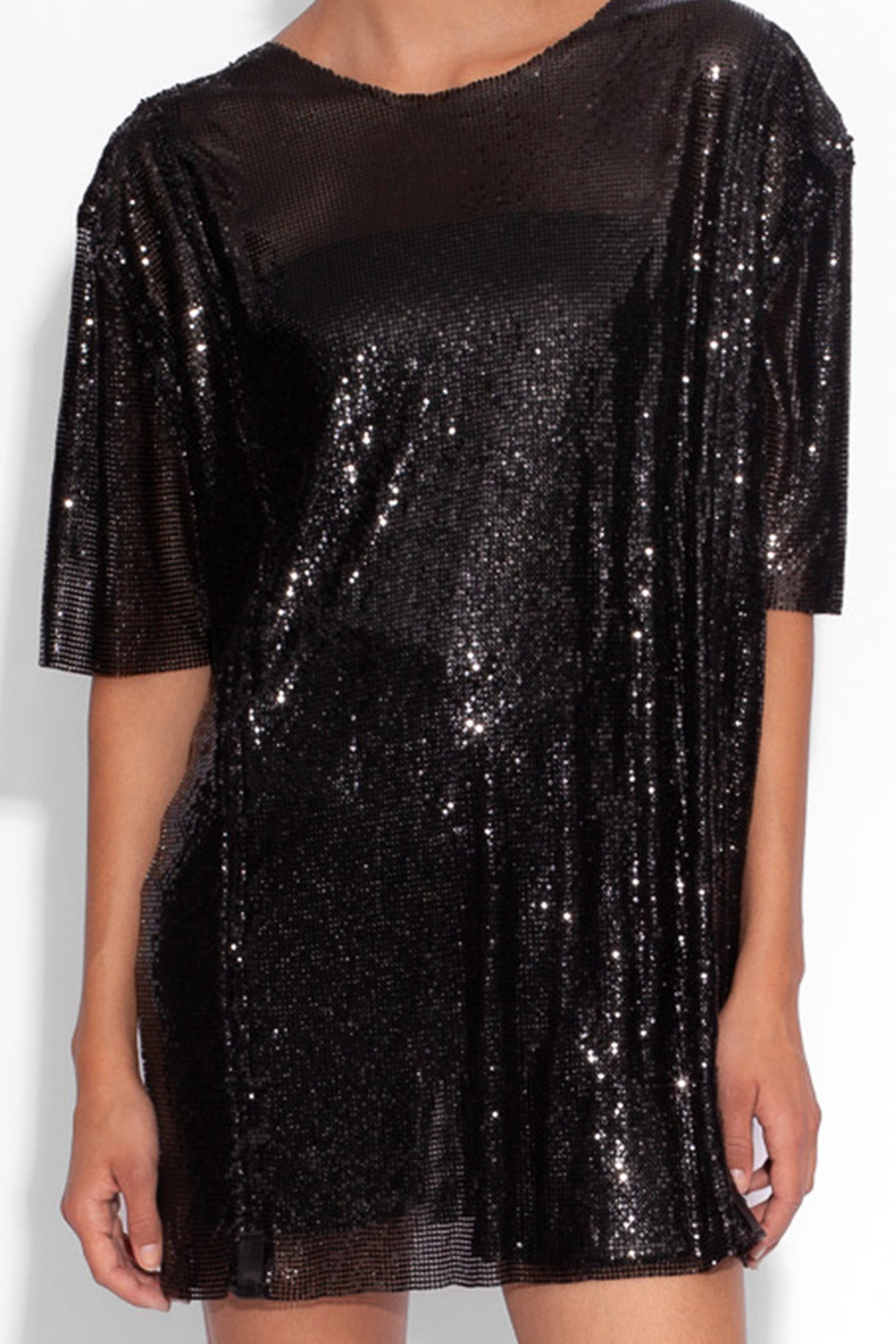 Boyfriend Chainmail T-Shirt in Black