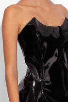 PVC Sculpted Dress in Black