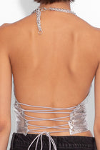 Double Chain Chainmail Top in Silver