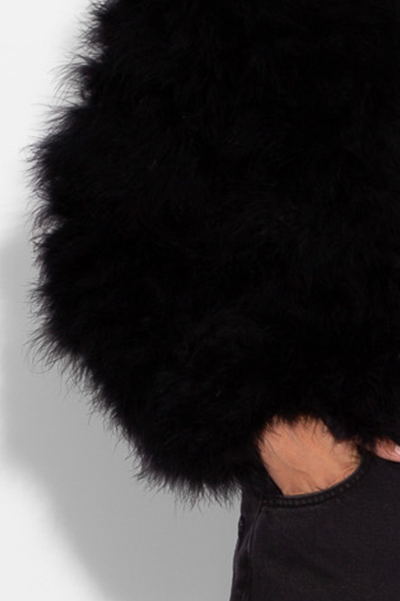 Black Marabou Jacket