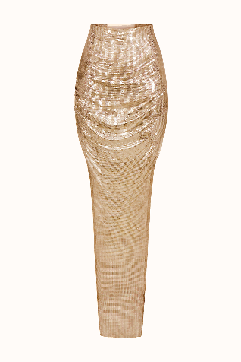Chemical Reaction Gold Chainmail Skirt