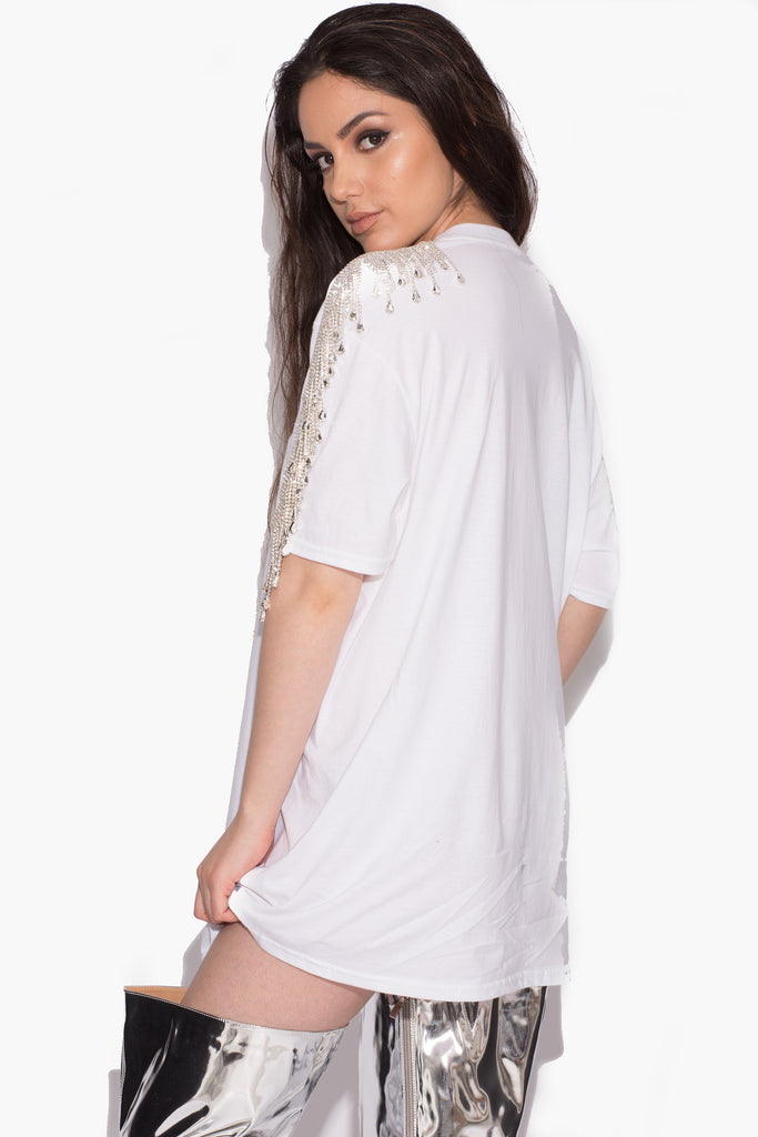 Gaby Crystal T-Shirt White