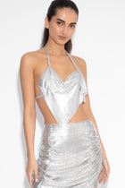 Sweetheart Chainmail Top in Silver