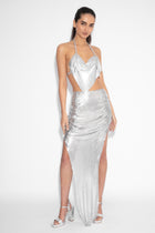 Chemical Reaction Chainmail Skirt in Silver