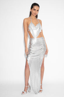Chemical Reaction Chainmail Skirt in Silver