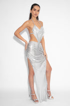 Sweetheart Chainmail Top in Silver
