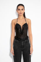 Double Chain Chainmail Top in Black