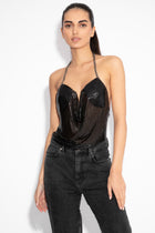 Double Chain Chainmail Top in Black