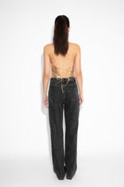 Ruched Chainmail Top in Gold