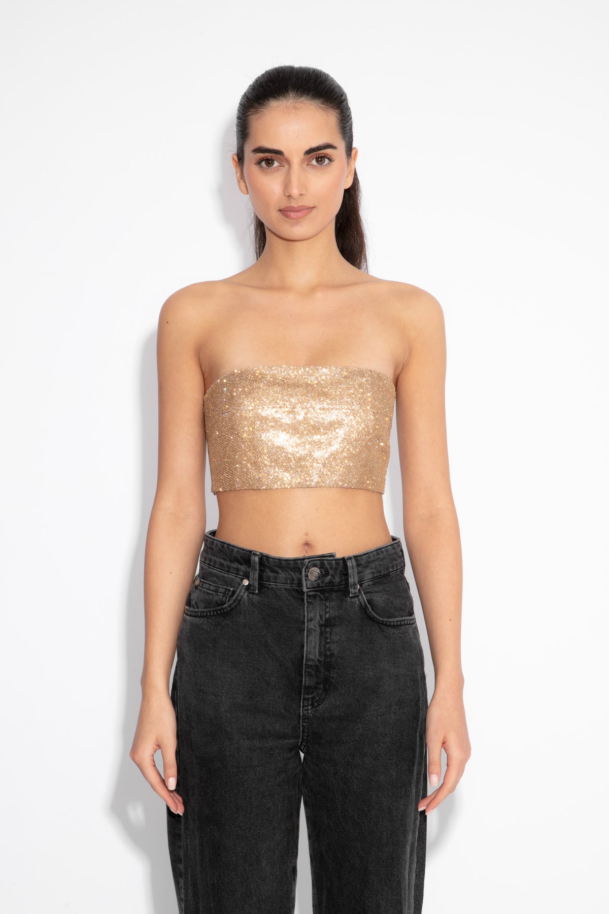 Crystal Bandeau in Gold