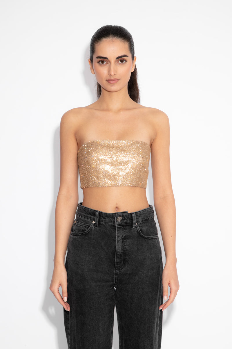 Crystal Bandeau in Gold