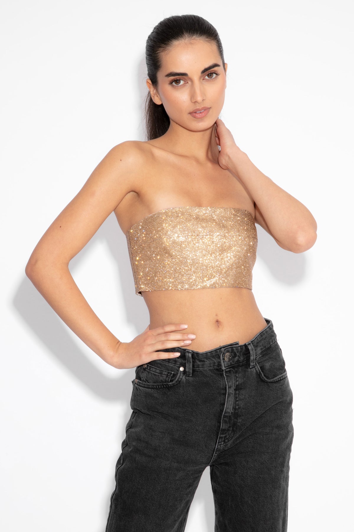 Crystal Bandeau in Gold