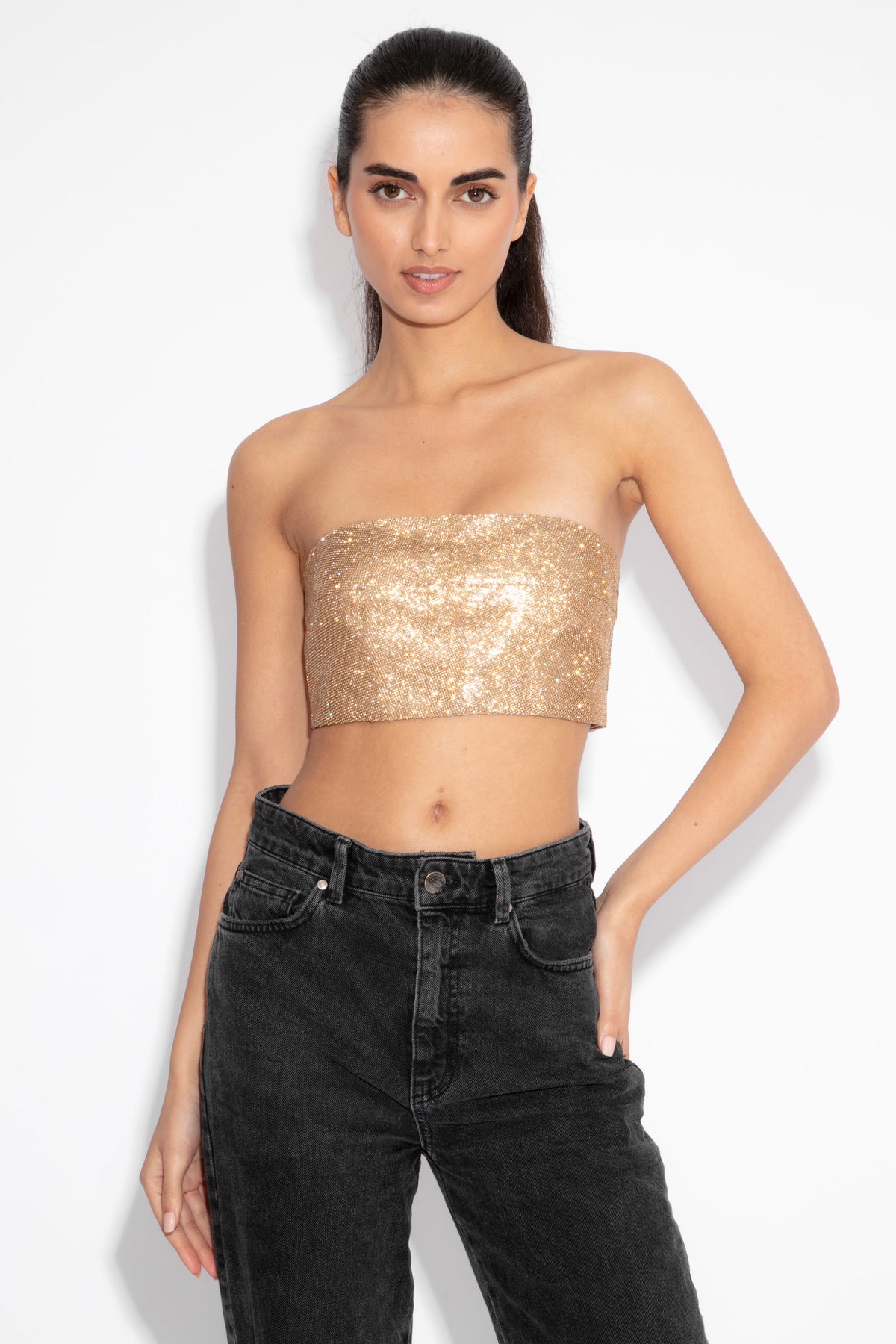 Crystal Bandeau in Gold