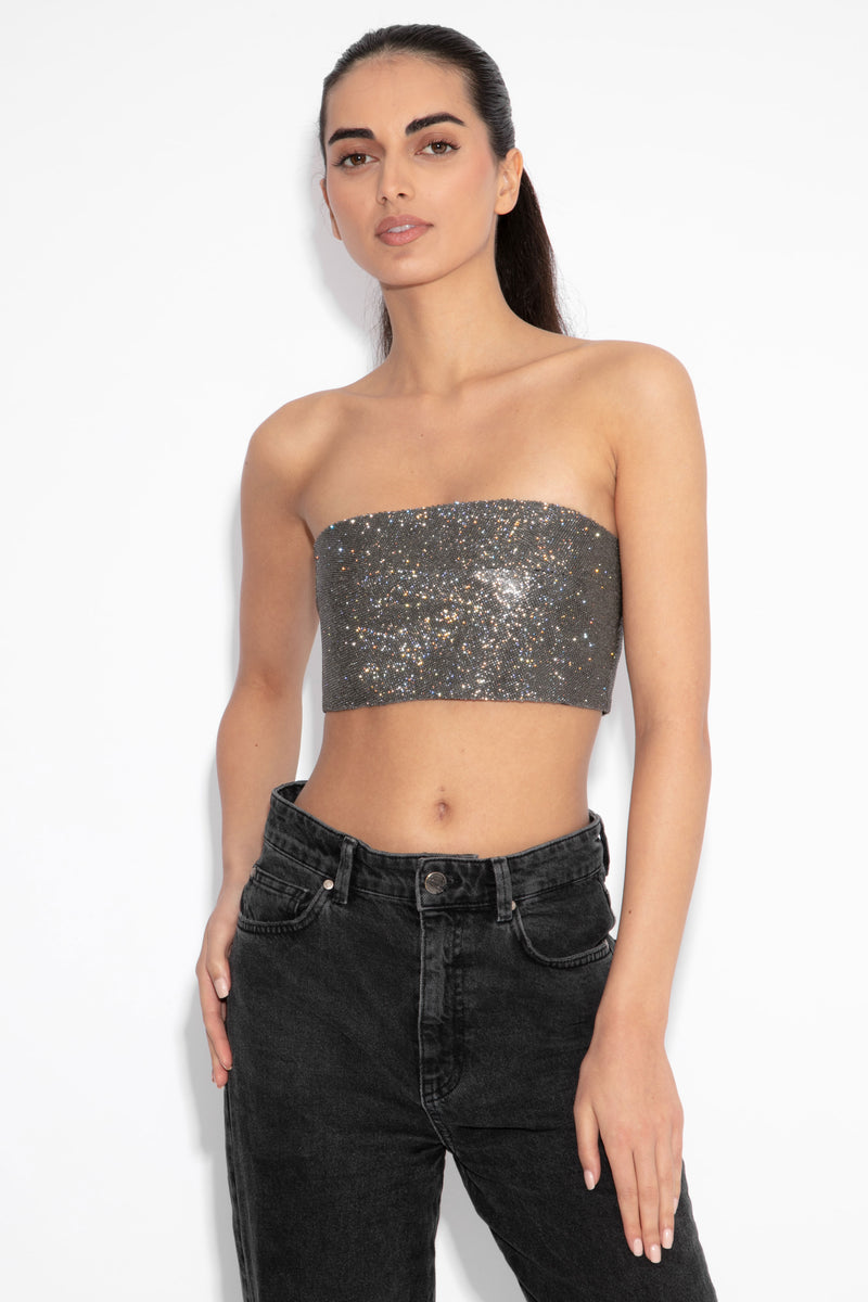 Crystal Bandeau in Black