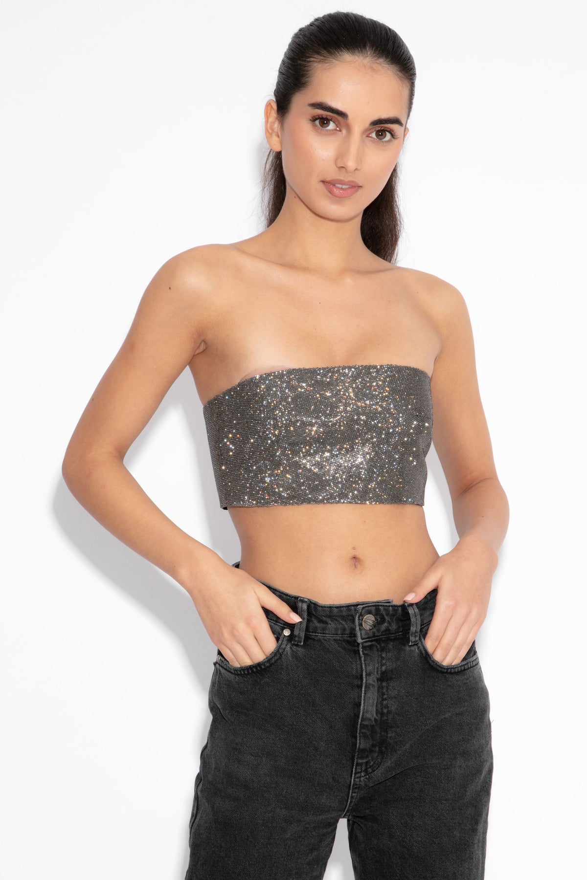Crystal Bandeau in Black