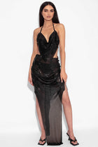 Chemical Reaction Black Chainmail Skirt