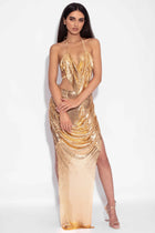 Chemical Reaction Gold Chainmail Skirt