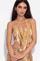 Chemical Reaction Gold Chainmail Skirt