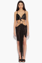 Chainmail Ring Detail Dress in Black