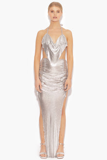 Chemical Reaction Chainmail Skirt in Silver